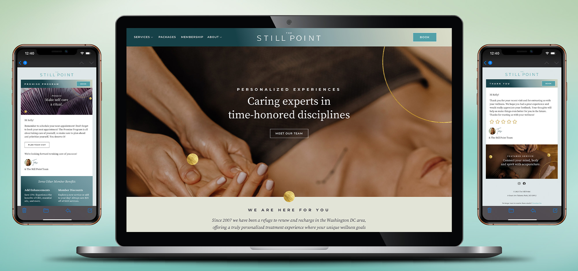 Email marketing promotions and user flows, website design
